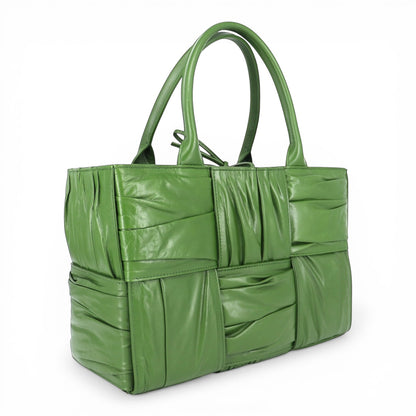 Bottega Veneta Arco small foulard intreccio grün