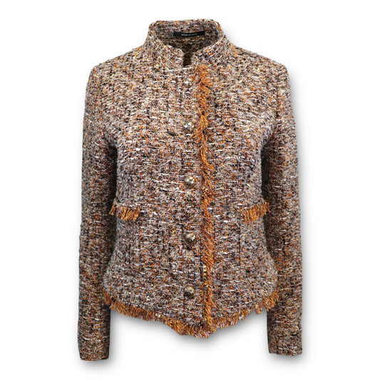 Tagliatore Boucléjacke Ocker meliert Gr. 38