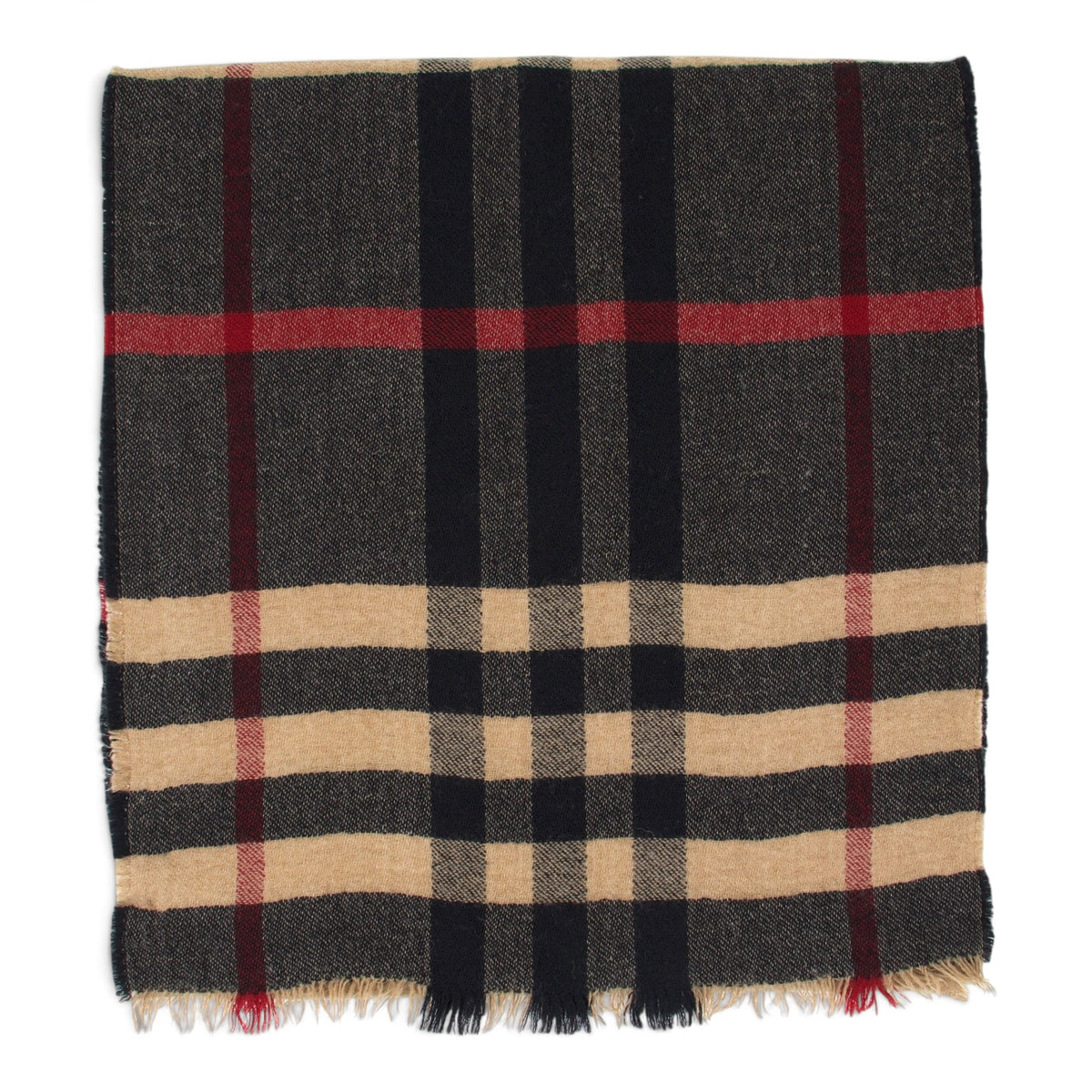 Burberry Schal Check Wolle braun