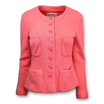 Chanel Boucléblazer rosa Gr. 38