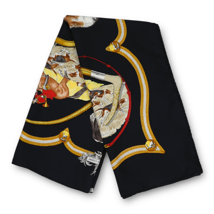 Hermès Carré „Laisser courre“ schwarz