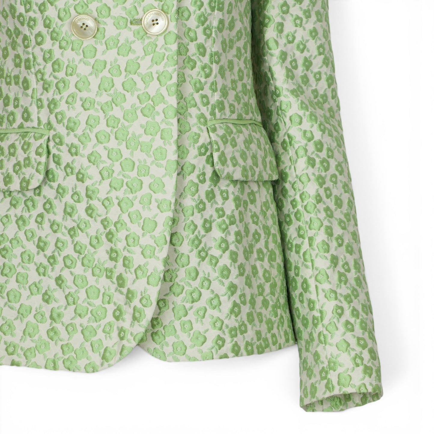 Moschino Blazer crème/grün geblümt Gr. 38
