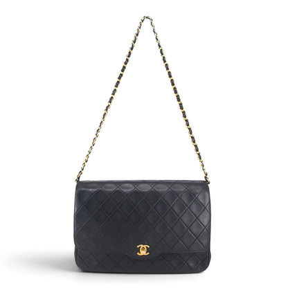 Chanel Matelassé Lammleder schwarz