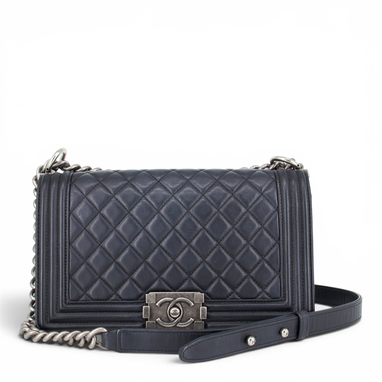 Chanel Medium Boy schwarz RHW