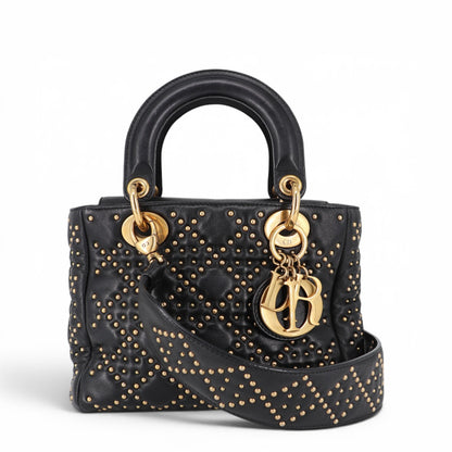 Dior Lady Dior Small Stud schwarz GHW