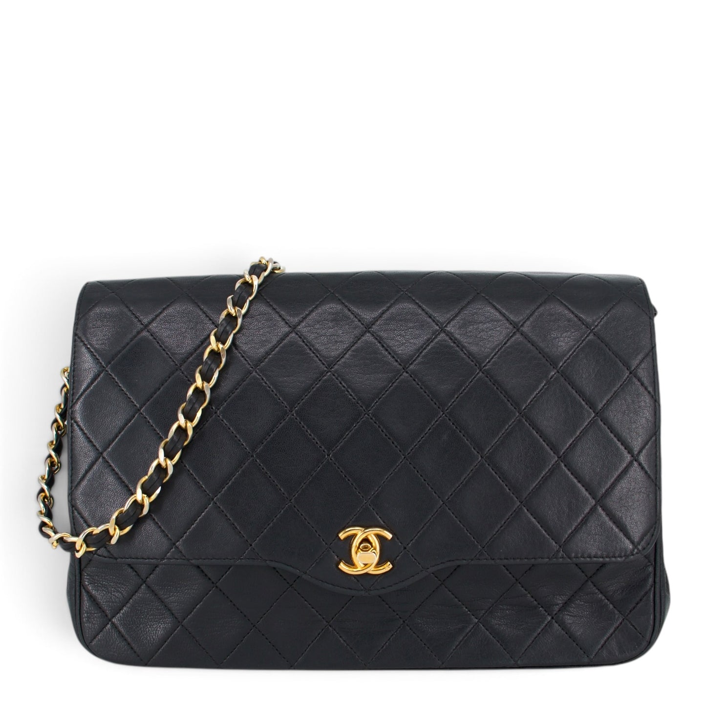 Chanel Matelassé Lammleder schwarz