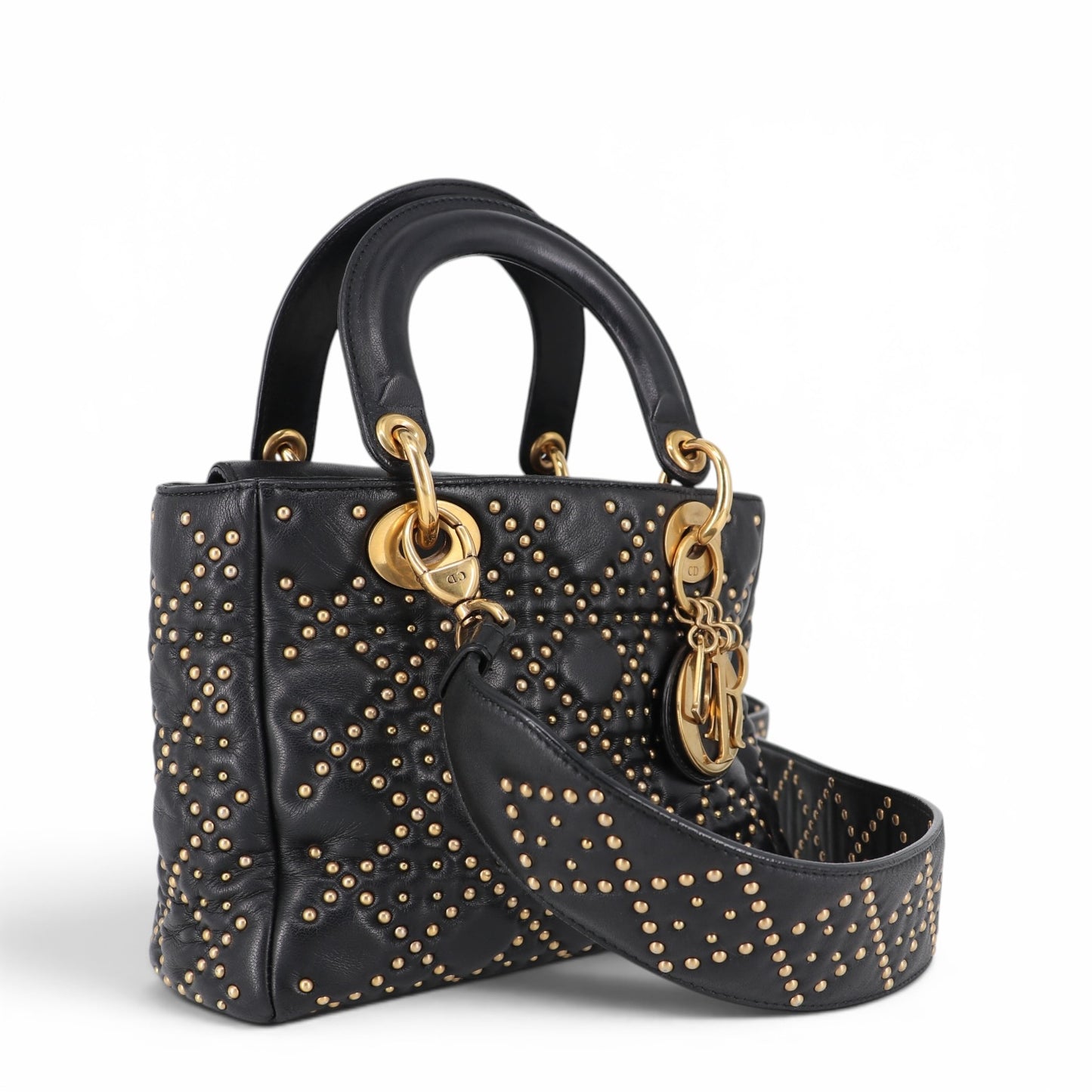 Dior Lady Dior Small Stud schwarz GHW
