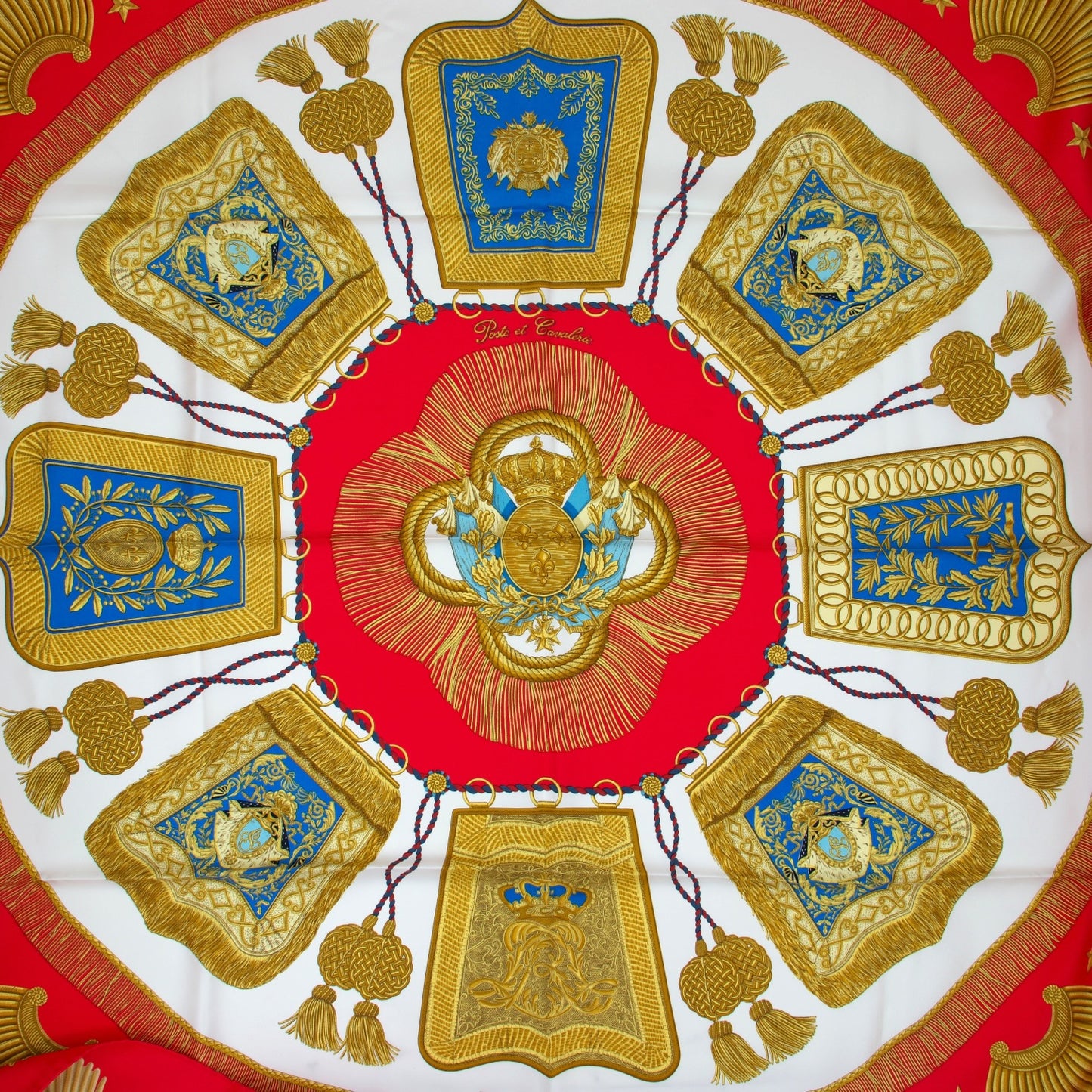 Hermès Carré "Poste et Cavalerie" rot