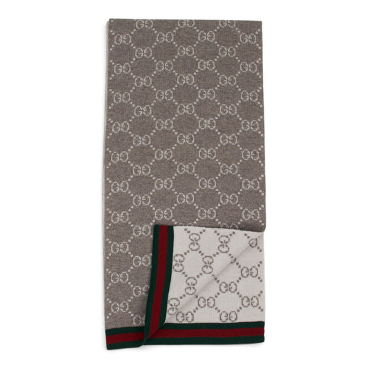 Gucci Wendeschal Wolle GG taupe/crème