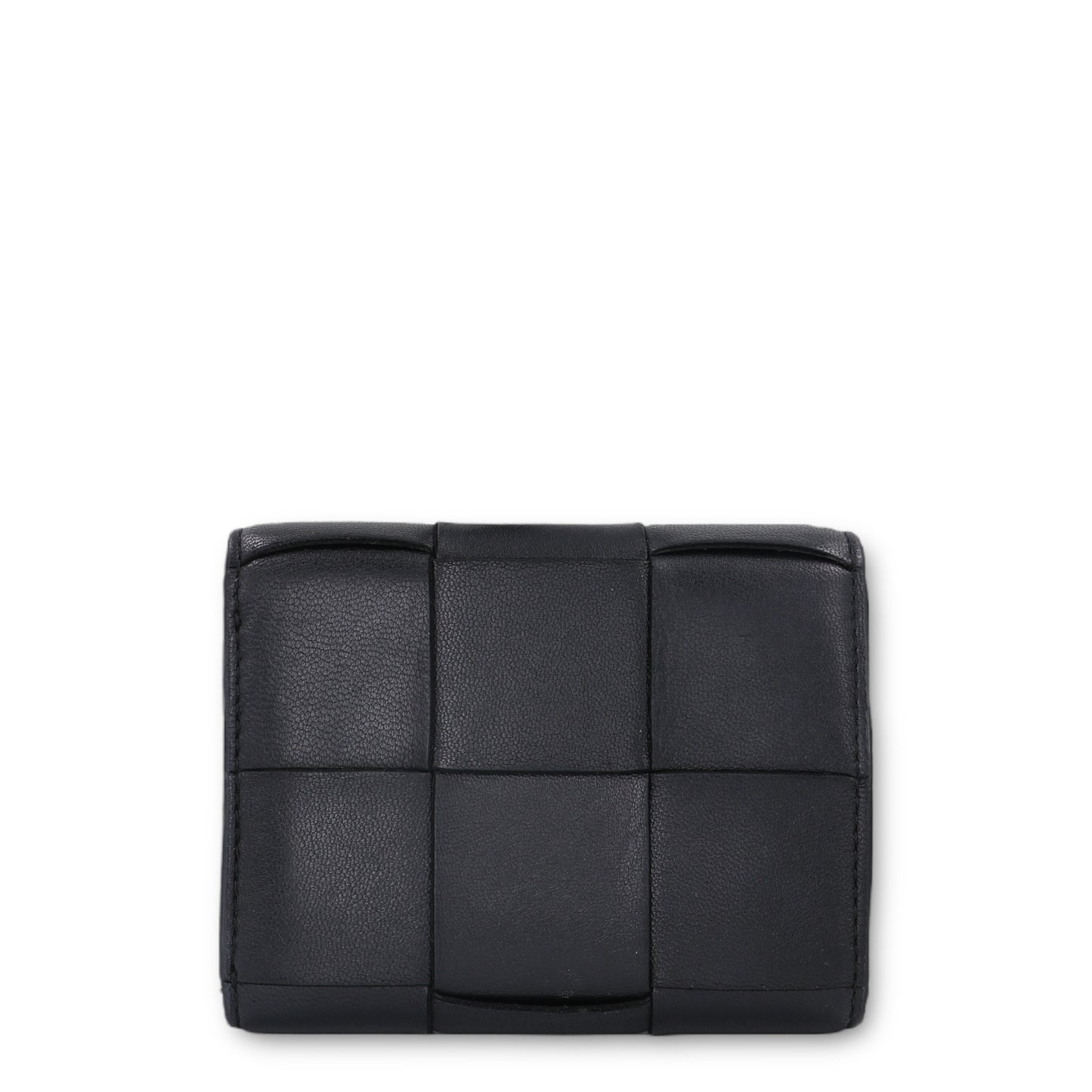 Bottega Veneta Cassette Tri-Fold Schwarz