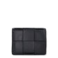 Bottega Veneta Cassette Tri-Fold Schwarz