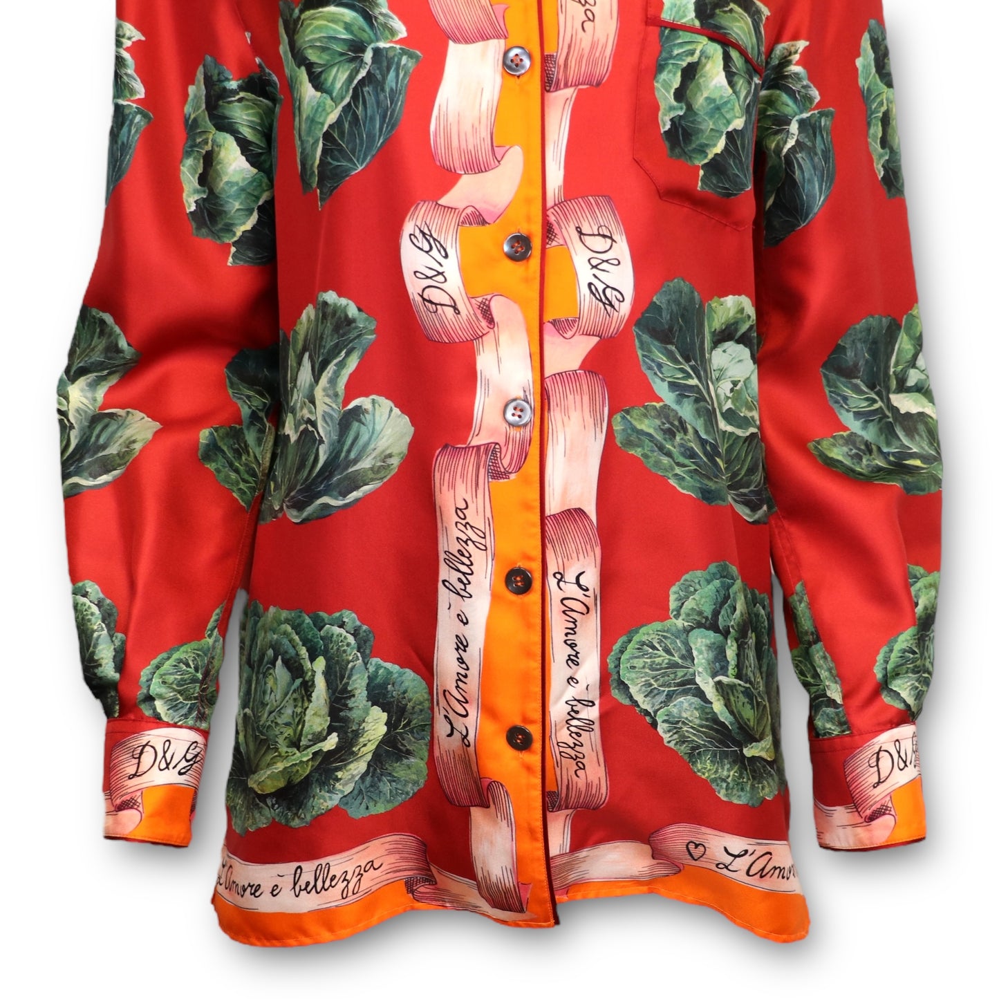 Dolce & Gabbana Seidenbluse rot/orange Gr. 34