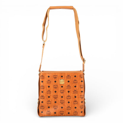MCM Umhängetasche Visetos Cognac