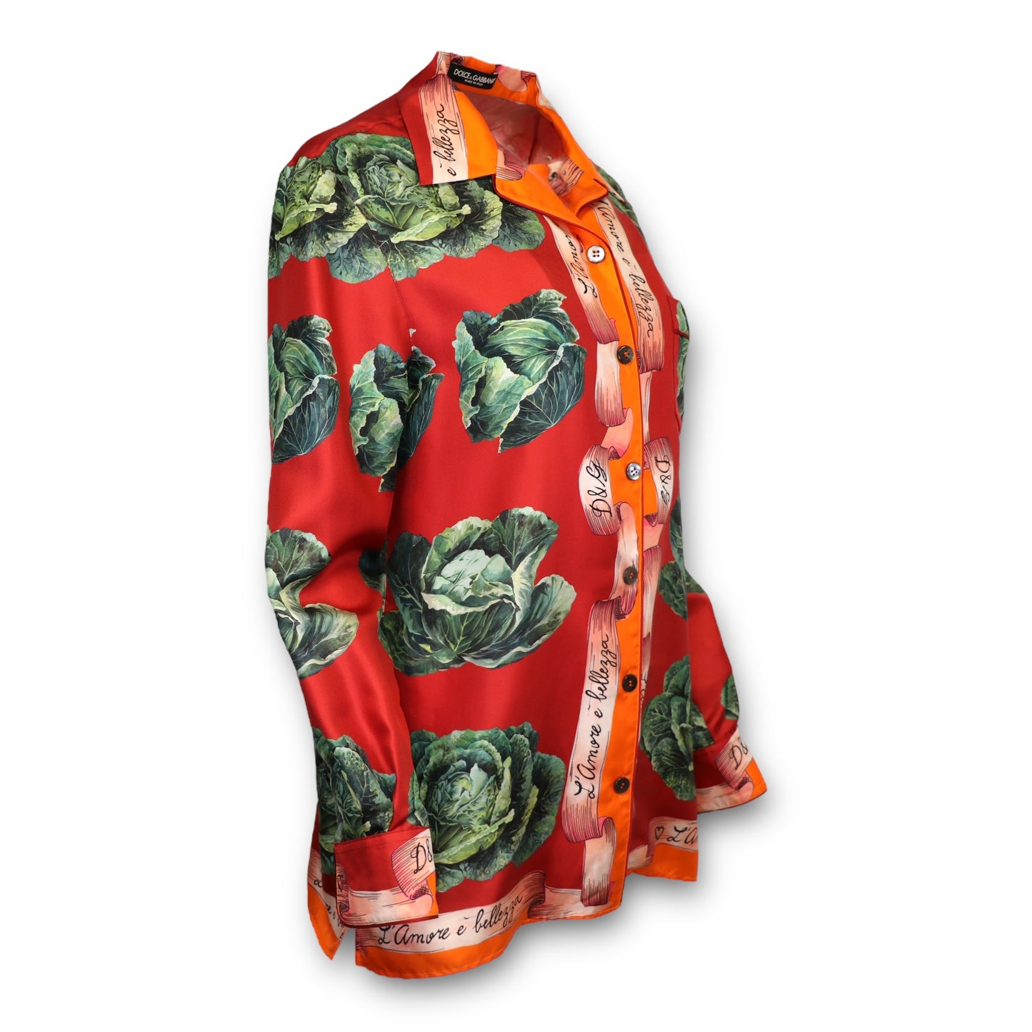 Dolce & Gabbana Seidenbluse rot/orange Gr. 34