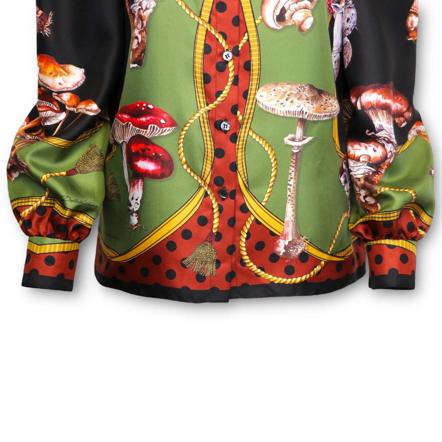 Dolce & Gabbana Seidenbluse m. Pilzen Gr. 34