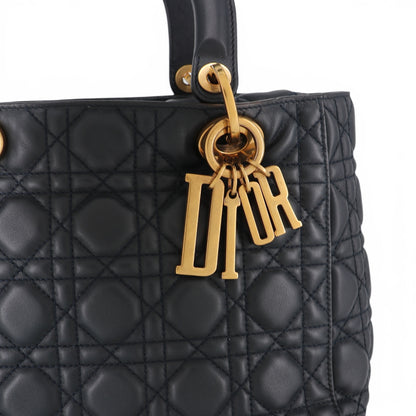 Dior Lady Dior Medium Nachtblau GHW