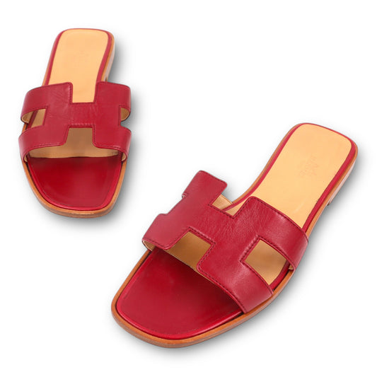 Hermès Oran dunkelrot Gr. 39