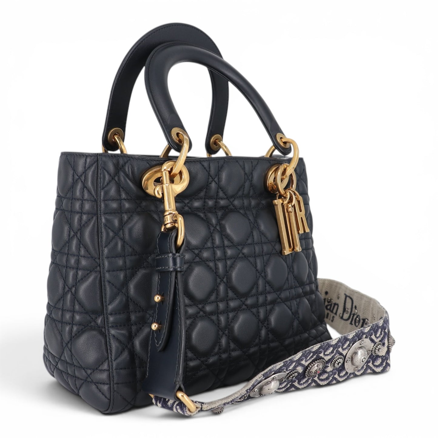 Dior Lady Dior Medium Nachtblau GHW