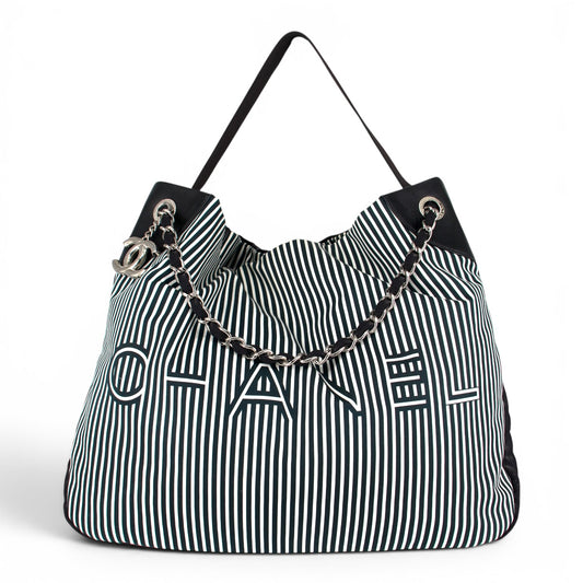 Chanel Two-way Tasche gestreift