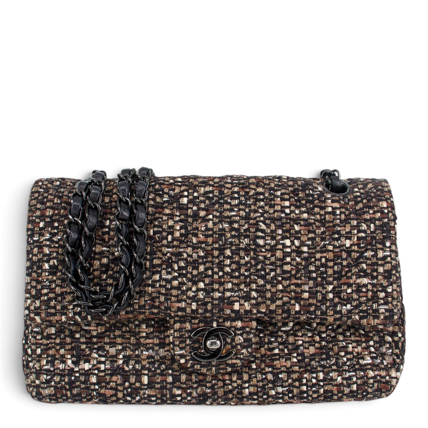 Chanel Timeless Medium double flap tweed