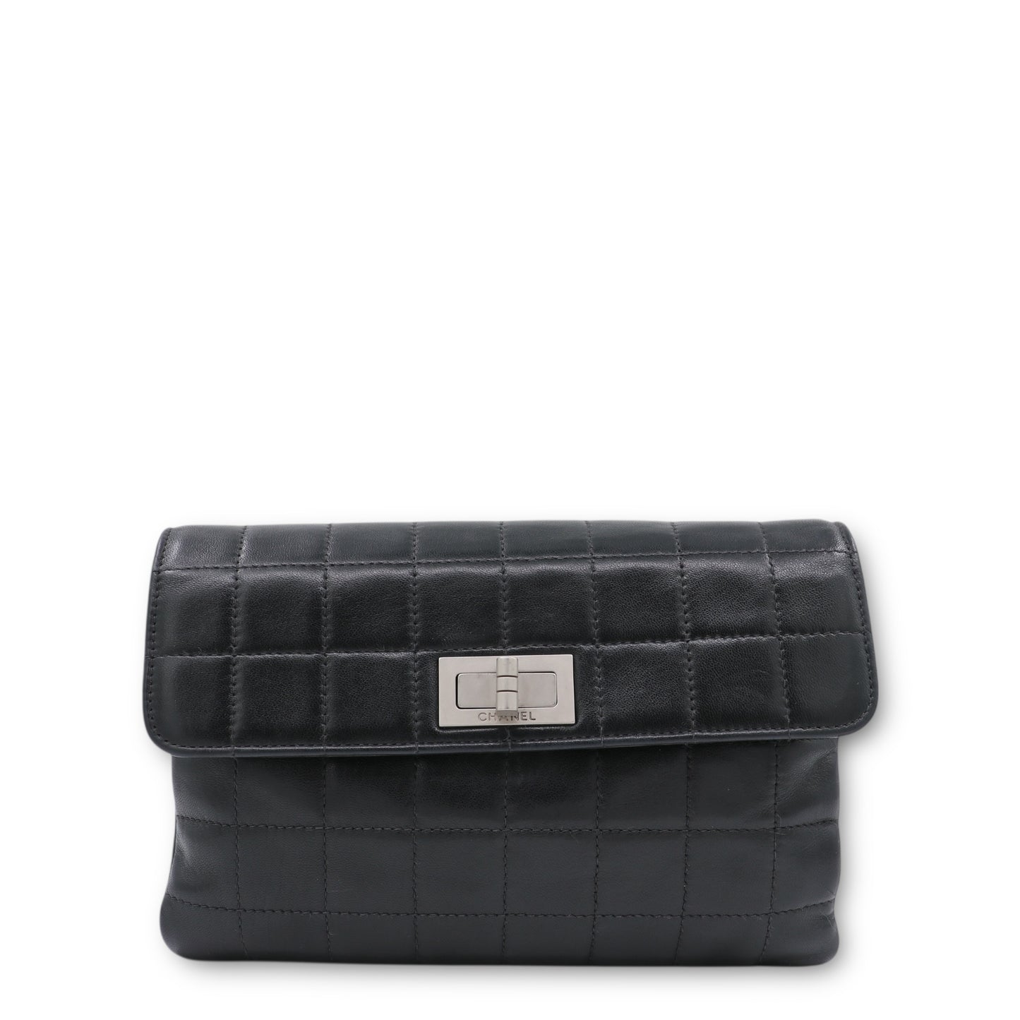 Chanel Chocolate bar Clutch schwarz