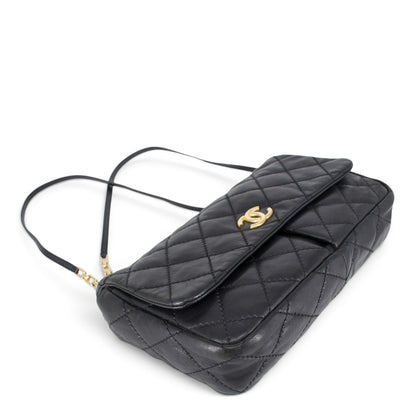 Chanel Wild Stitch Chain Flap schwarz GHW