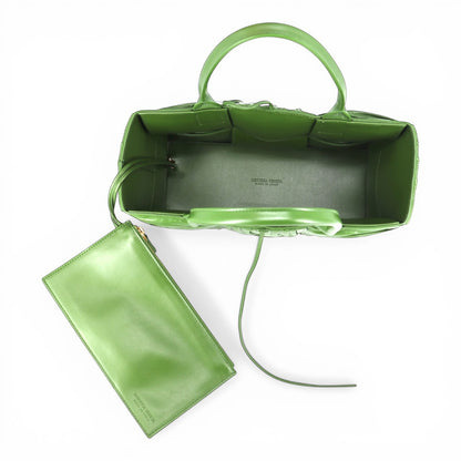 Bottega Veneta Arco small foulard intreccio grün