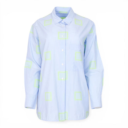 Lis Lareida Bluse blau/grün Gr. 36