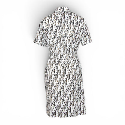 Max Mara Kleid weiss gemustert Gr. 38