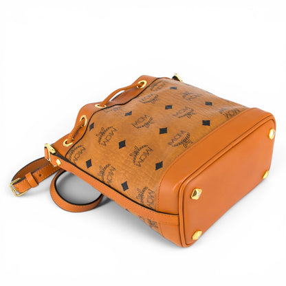 MCM Heritage Beuteltasche Visetos cognac