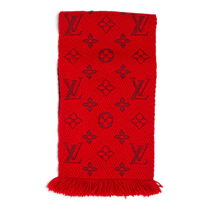 Louis Vuitton Logomania Schal Wolle rot