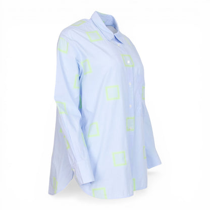 Lis Lareida Bluse blau/grün Gr. 36