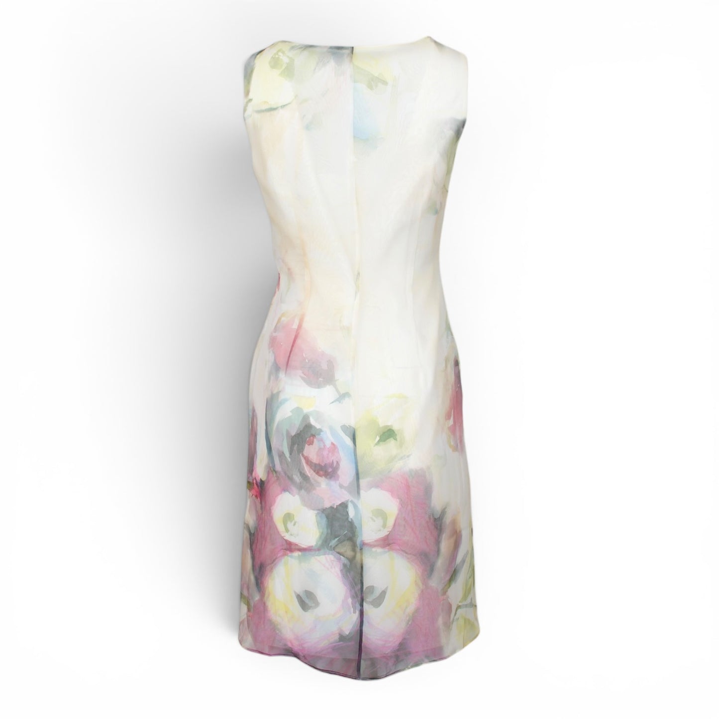 Valentino Kleid Seide crème geblümt IT 42 DE 36