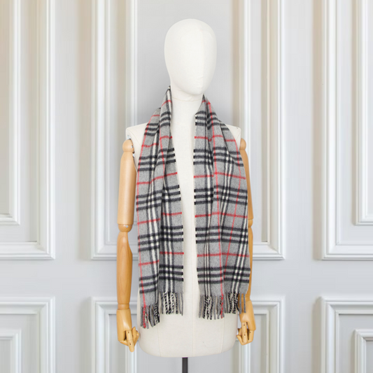 Burberry Schal Kaschmir grau kariert
