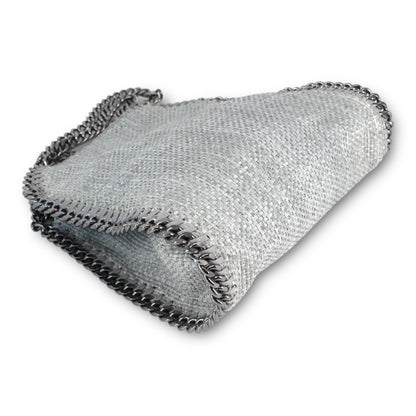 Stella McCartney Falabella Woven Raffia grau