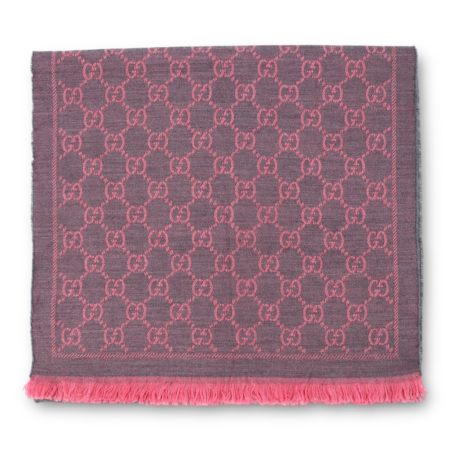 Gucci Schal reversible grau/rosa