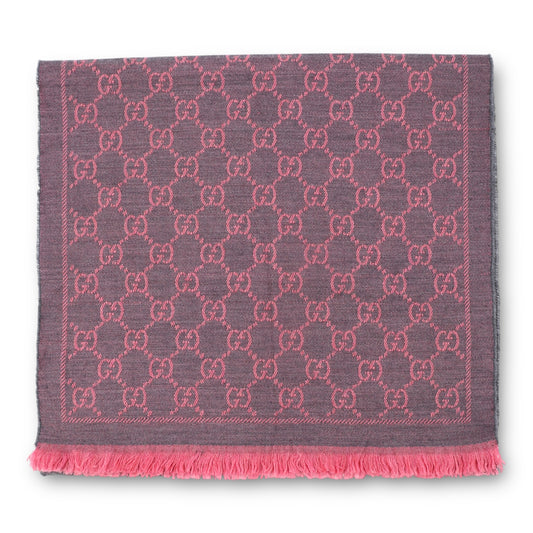 Gucci Schal reversible grau/rosa