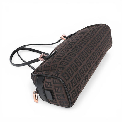 Fendi Zucchino Schultertasche braun