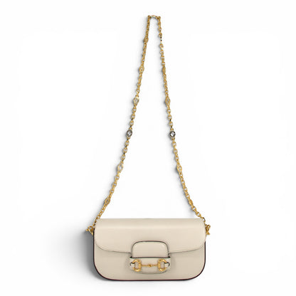 Gucci Small Horsebit 1955 crème