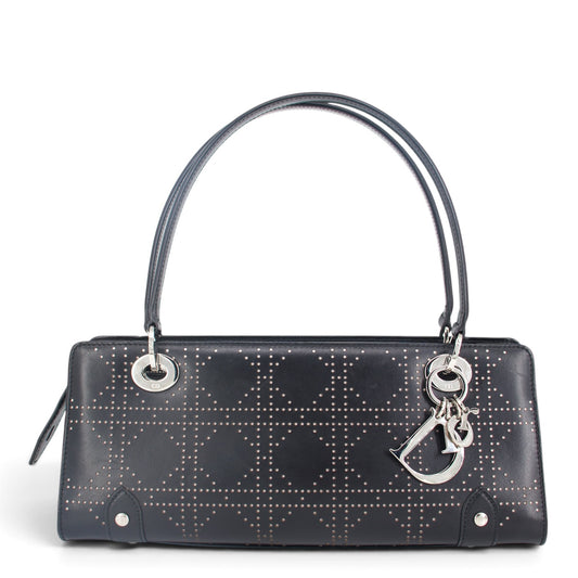 Dior East West Cannage Schultertasche schwarz
