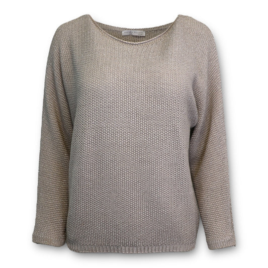 Fabiana Filippi Strickpullover taupe/silber Gr. M