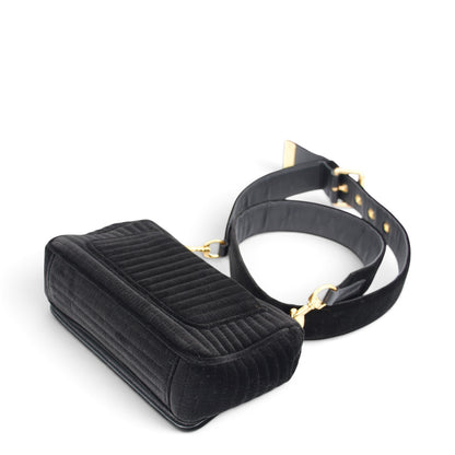 Moschino Umhängetasche Samt schwarz