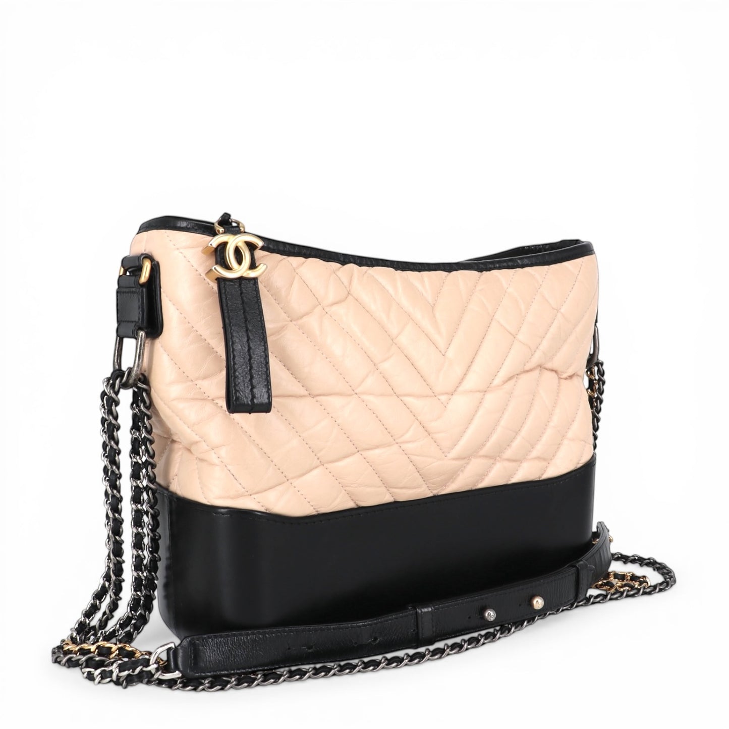 Chanel Gabrielle large beige/schwarz