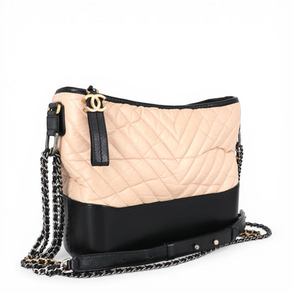 Chanel Gabrielle large beige/schwarz