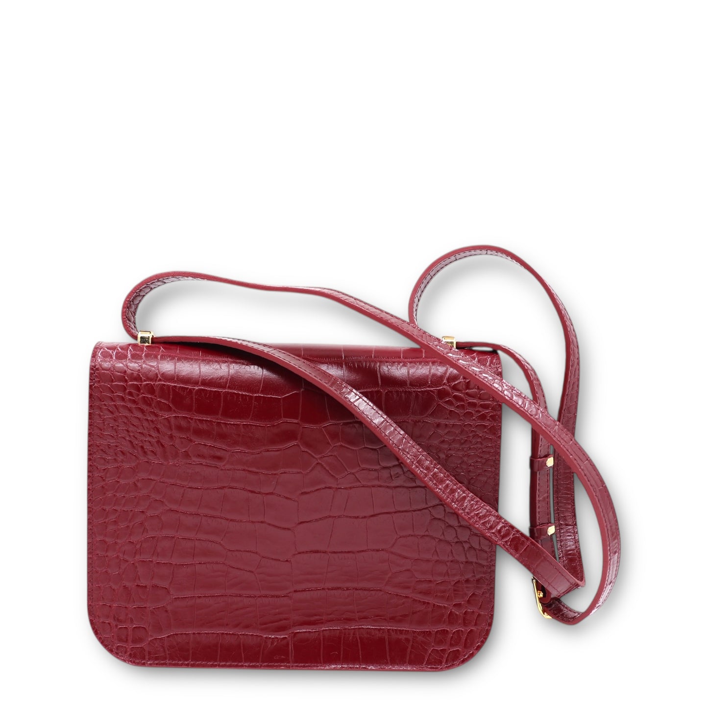 Fauvette Paris Adèle burgundy croc
