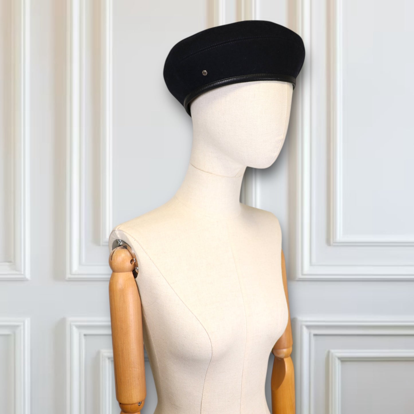 Hermès Saint-Honoré Rocabar Béret marine Gr. 58