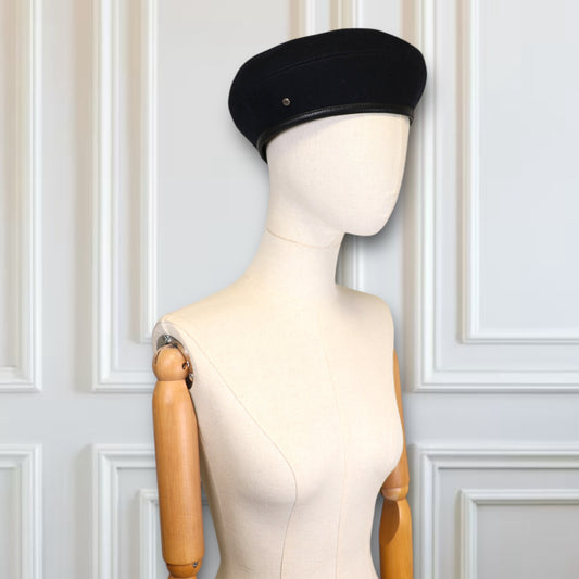 Hermès Saint-Honoré Rocabar Béret marine Gr. 58