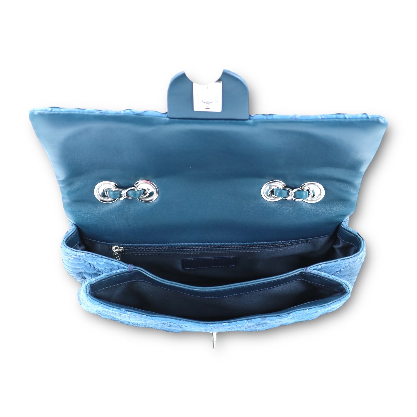 Chanel Ultra Stitch Flap Python blau