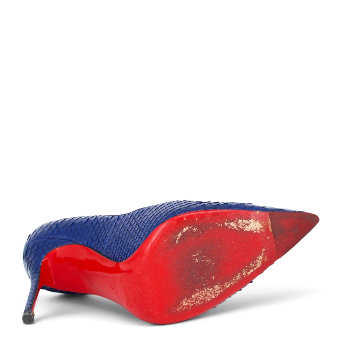 Christian Louboutin Decollete Python blau Gr. 40