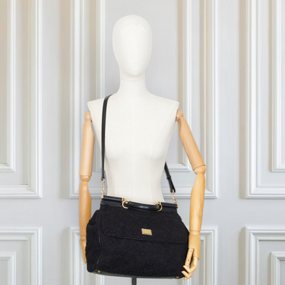 Dolce & Gabbana Large Sicily Spitze schwarz